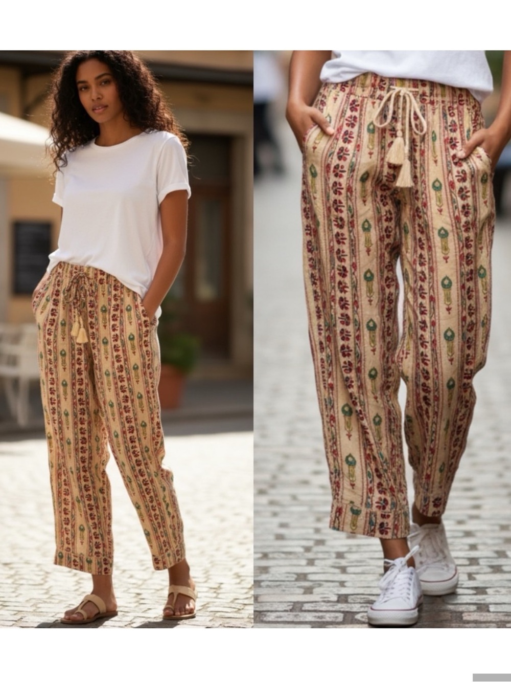 Haute Hippie Boho Cropped Pants Size Medium
